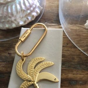 Palm Tree 14k Gold plated Palm Tree Key Fob